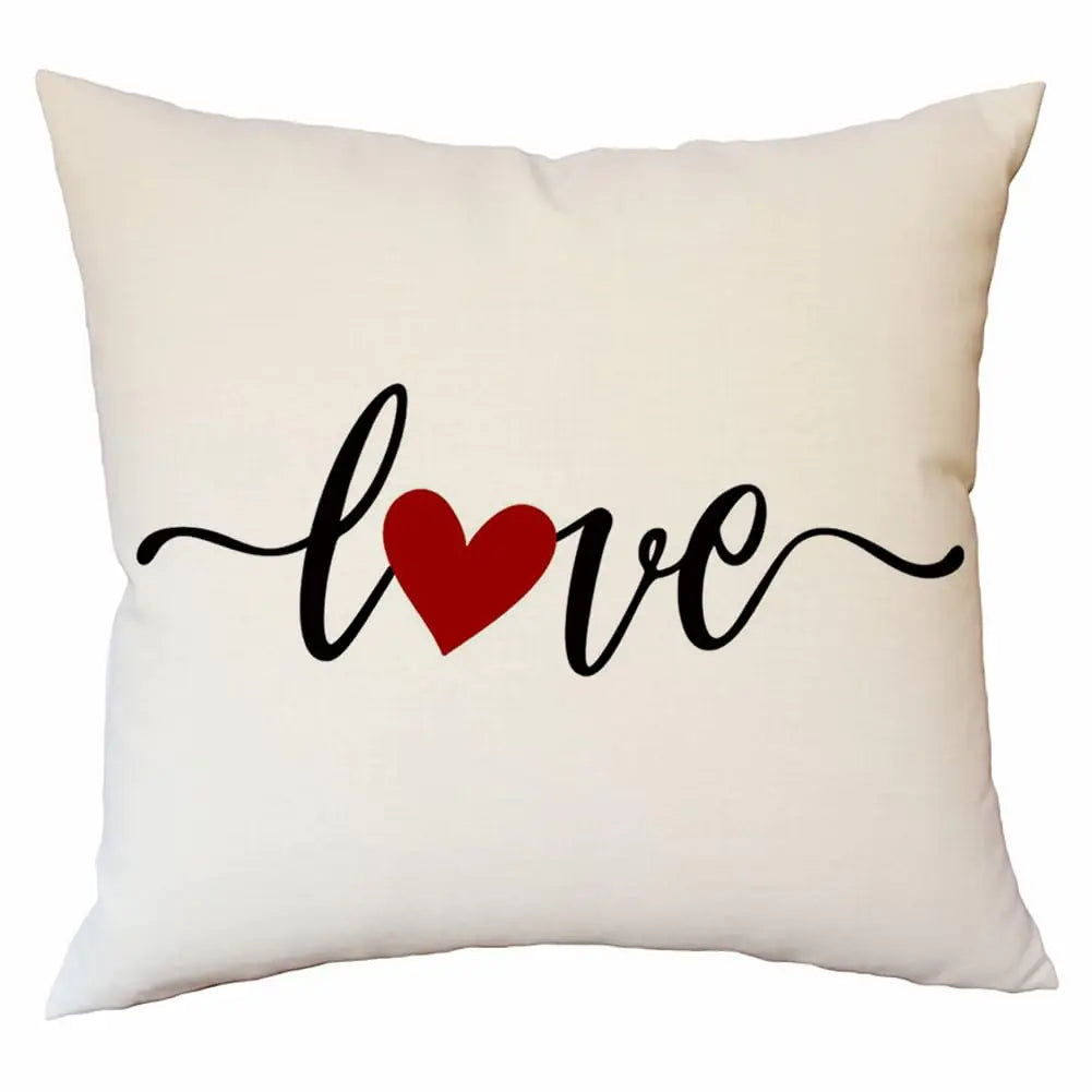 LOVEABLE 20x20 Red Heart Pillow Cover