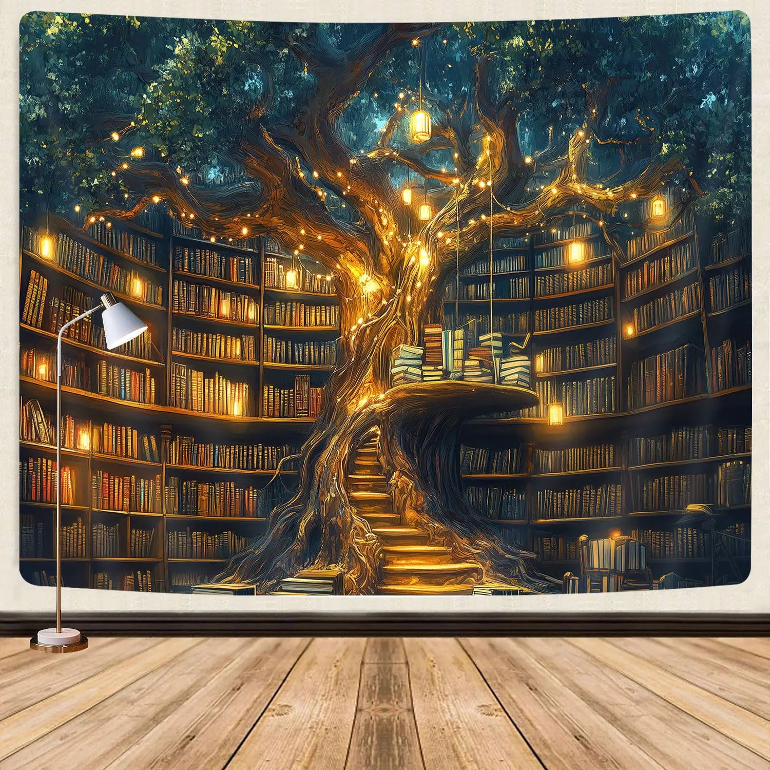 Enchanted Grove Library Wall Tapestry