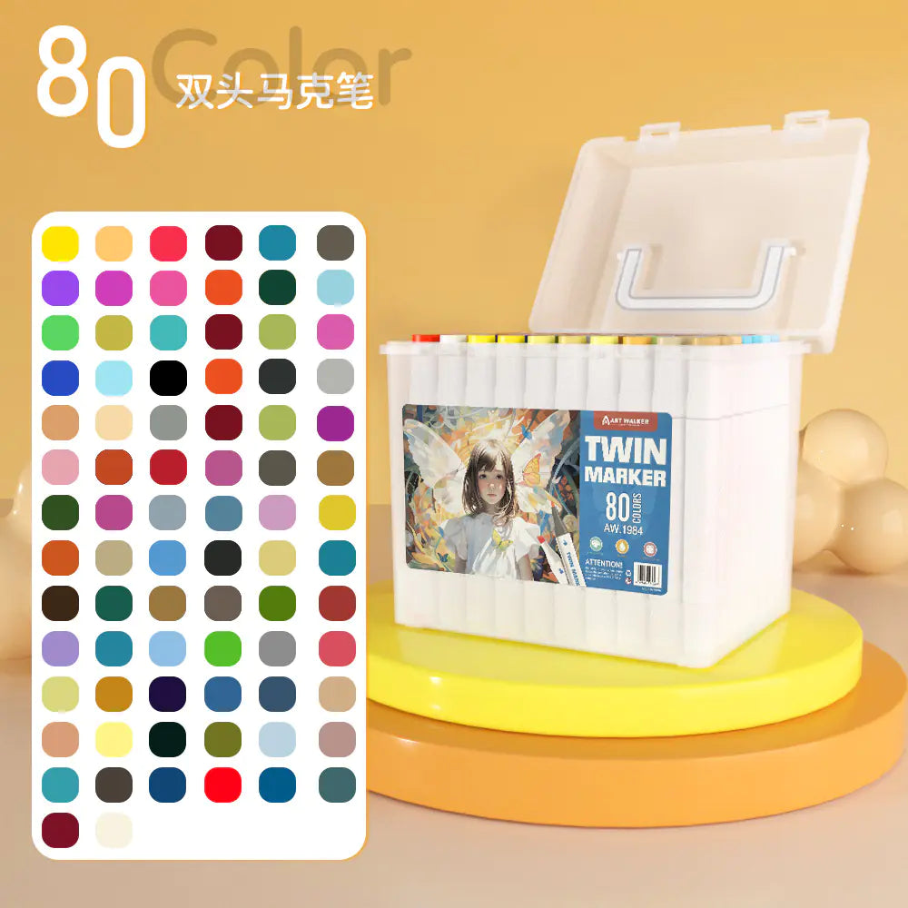 24-Color Dual-Head Markers Set