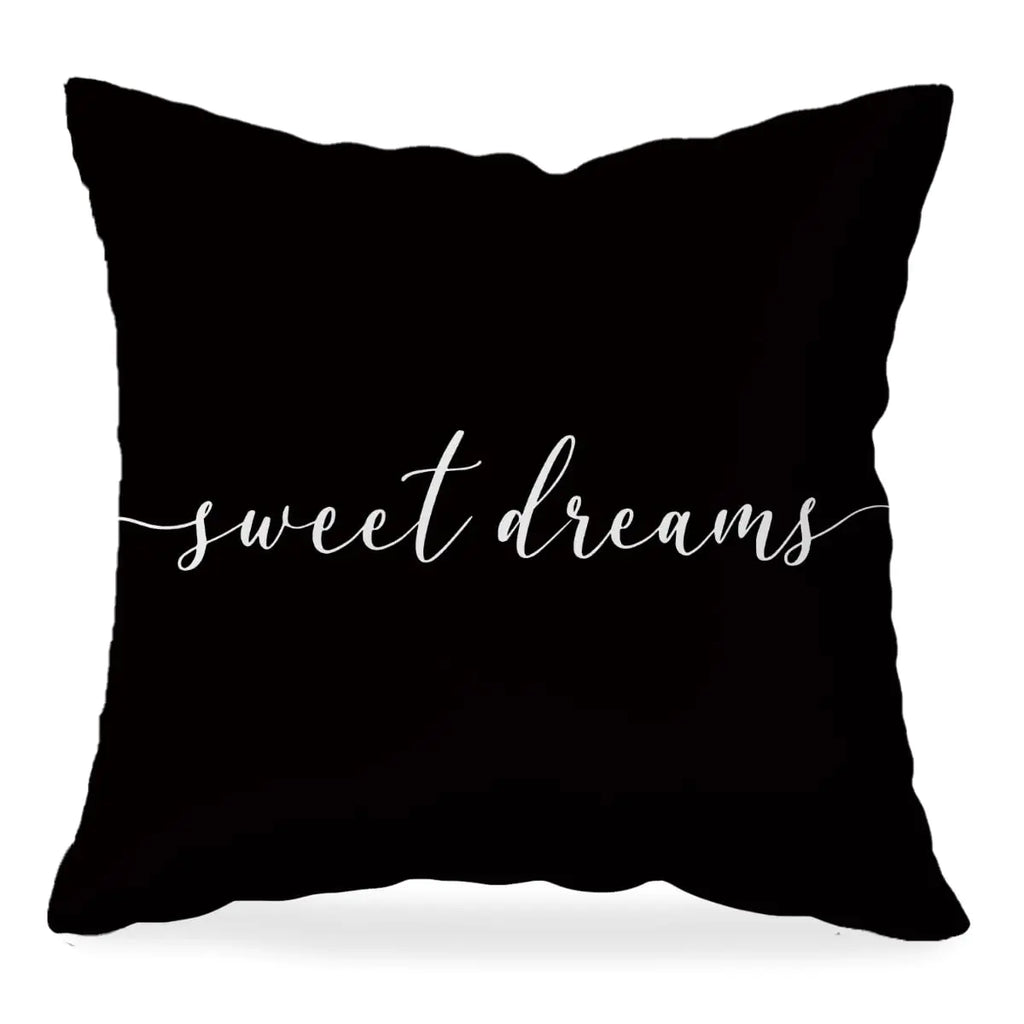 Sweet Slumber Pillow Cover 20x20 - Black
