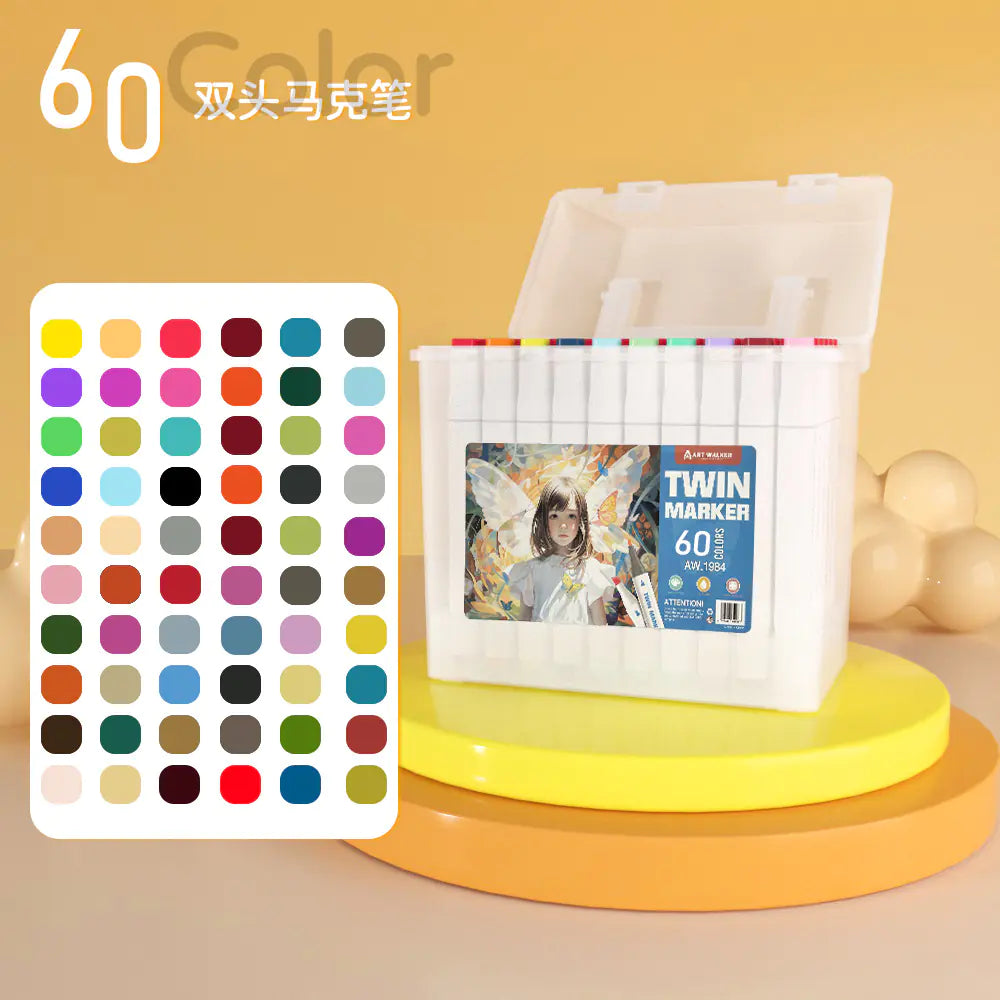 24-Color Dual-Head Markers Set