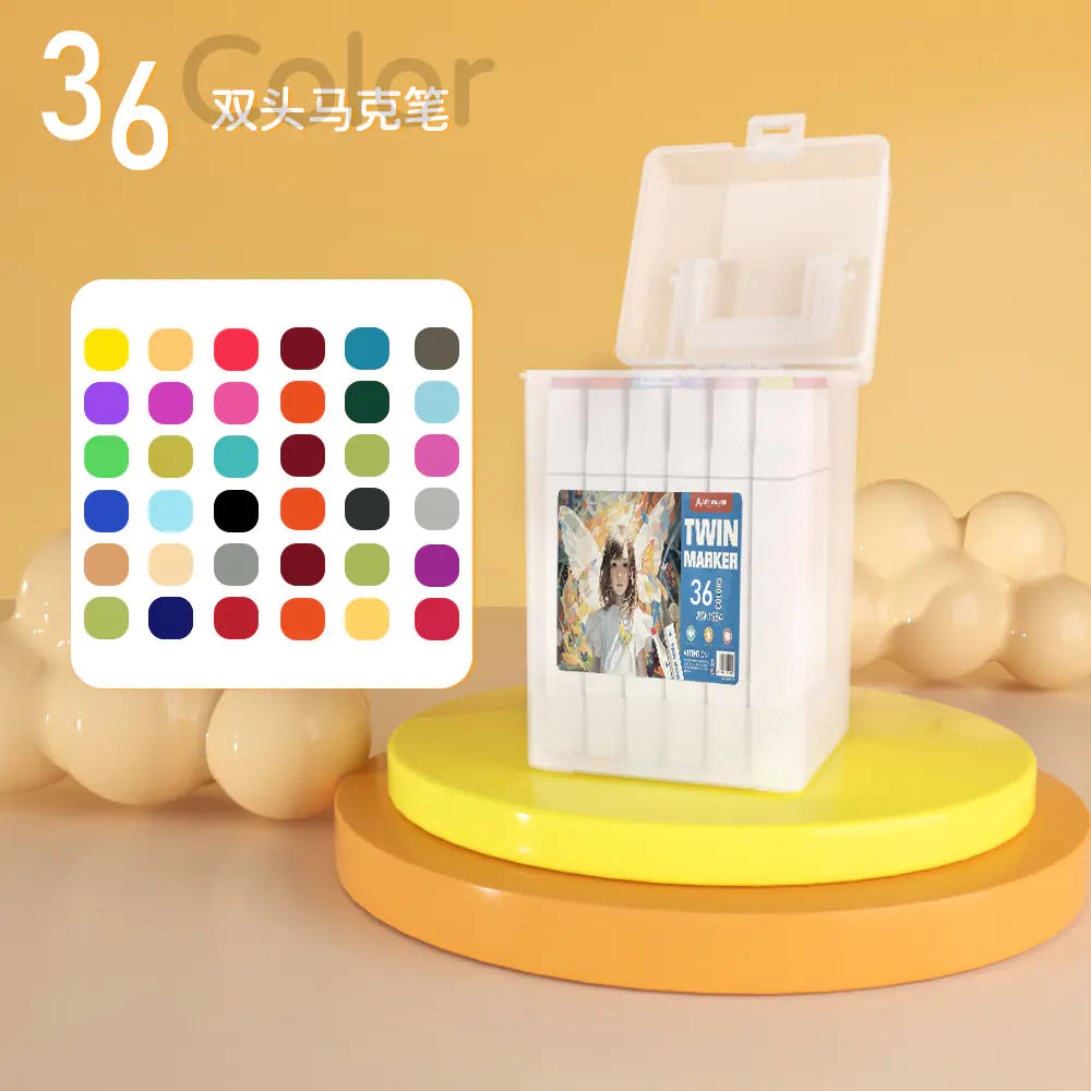 24-Color Dual-Head Markers Set
