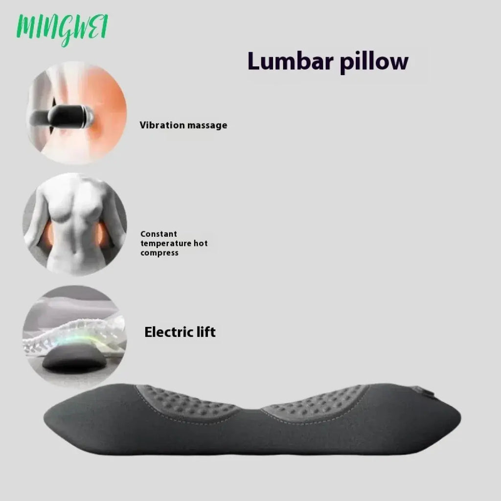 Lumbar Support Pillow with Heating & Massage