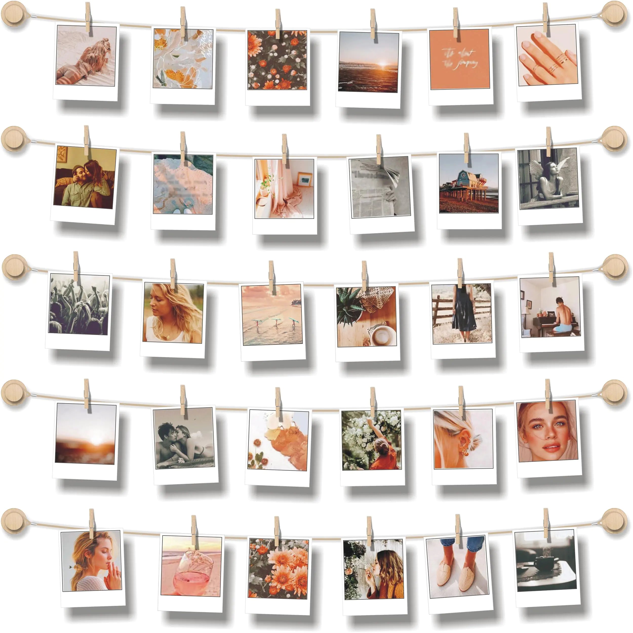 SNAPGROVE Hanging Photo Frame - 30 Clips Art Display