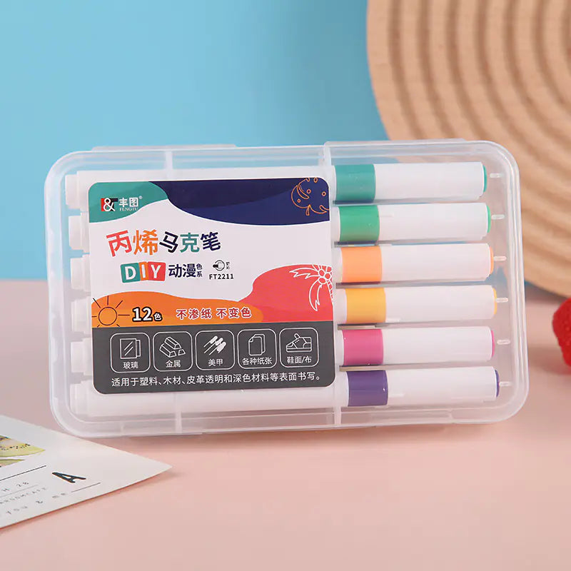 Double-Head Water-Based Markers for Students (24/48 Colors)
