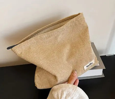 Corduroy Cosmetic Bag