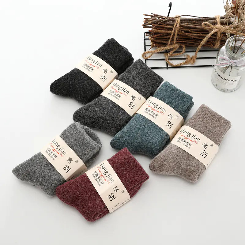 Cozy Wool-Rabbit Blend Socks