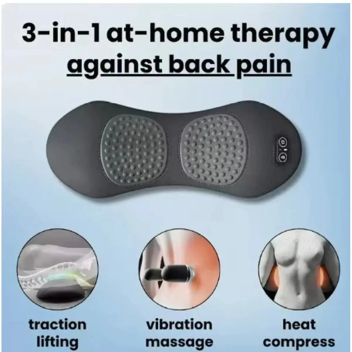 Lumbar Support Pillow with Heating & Massage