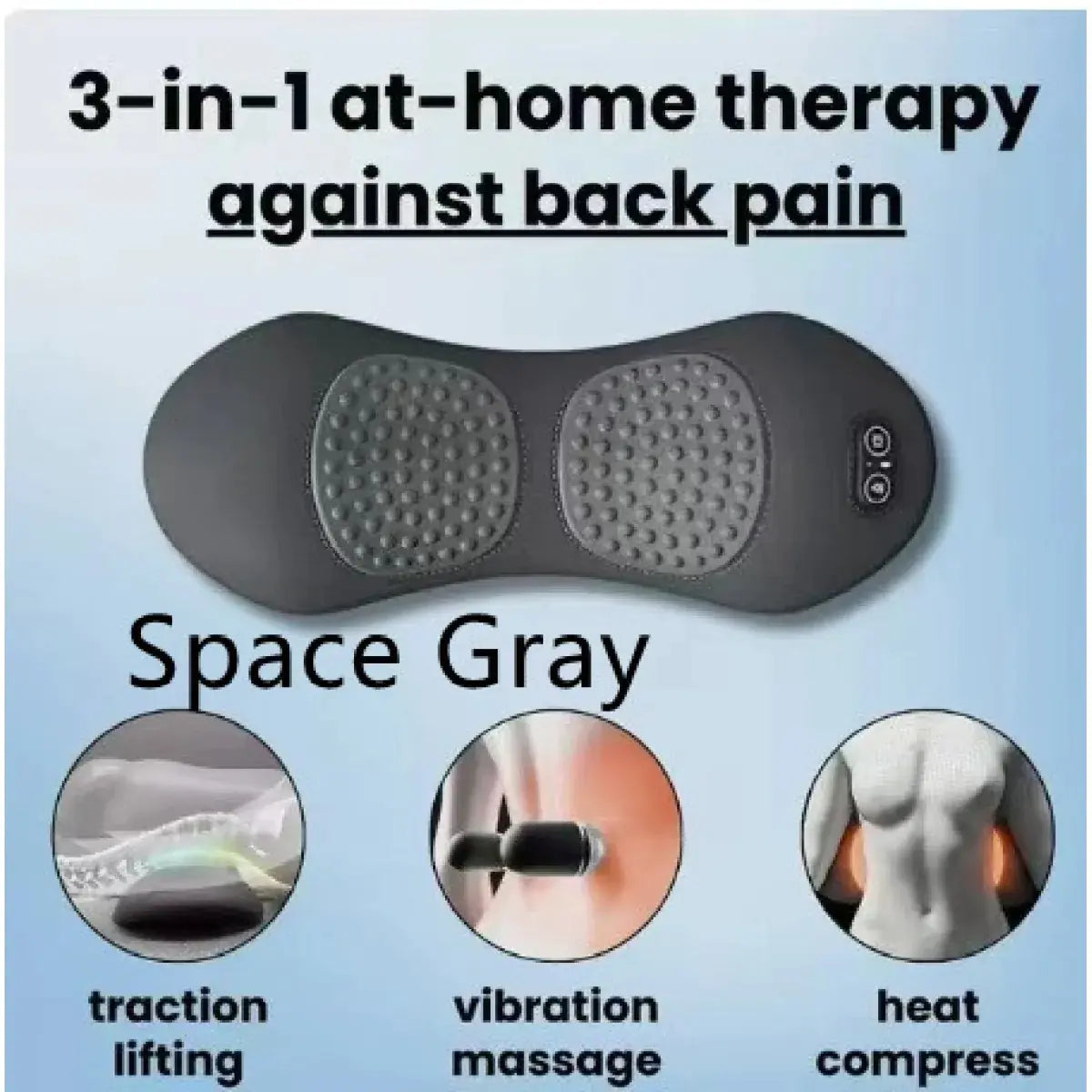Lumbar Support Pillow with Heating & Massage