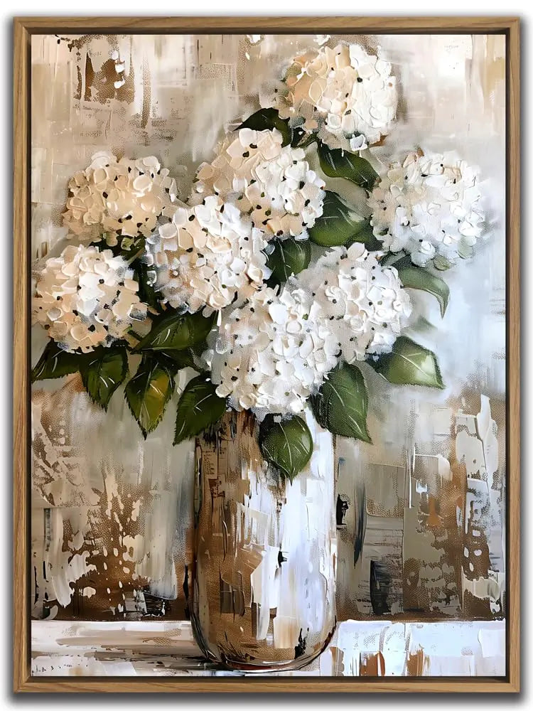 Vintage Hydrangea Canvas Art 12x16
