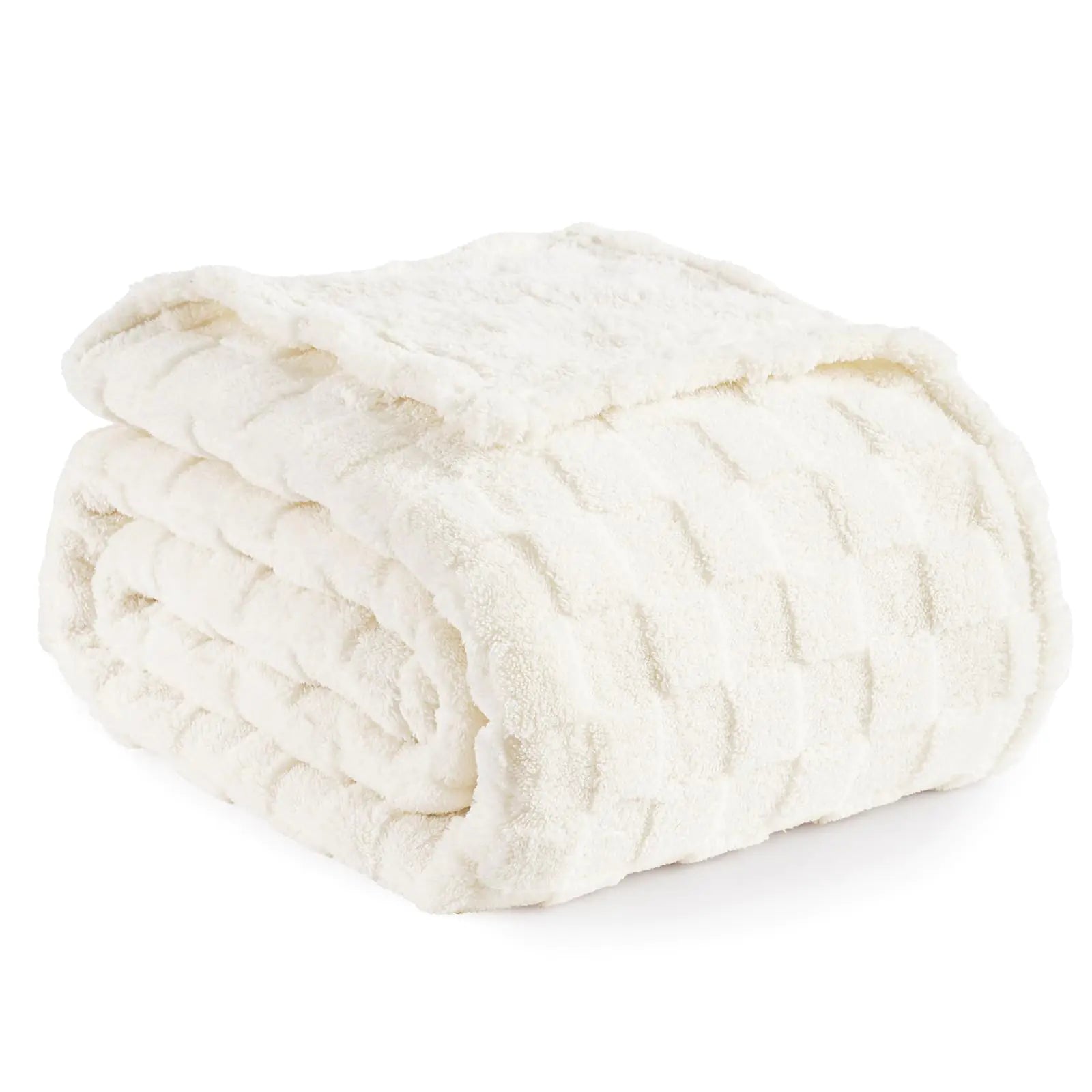 PHF Plaid Jacquard King Fleece Blanket 108x90