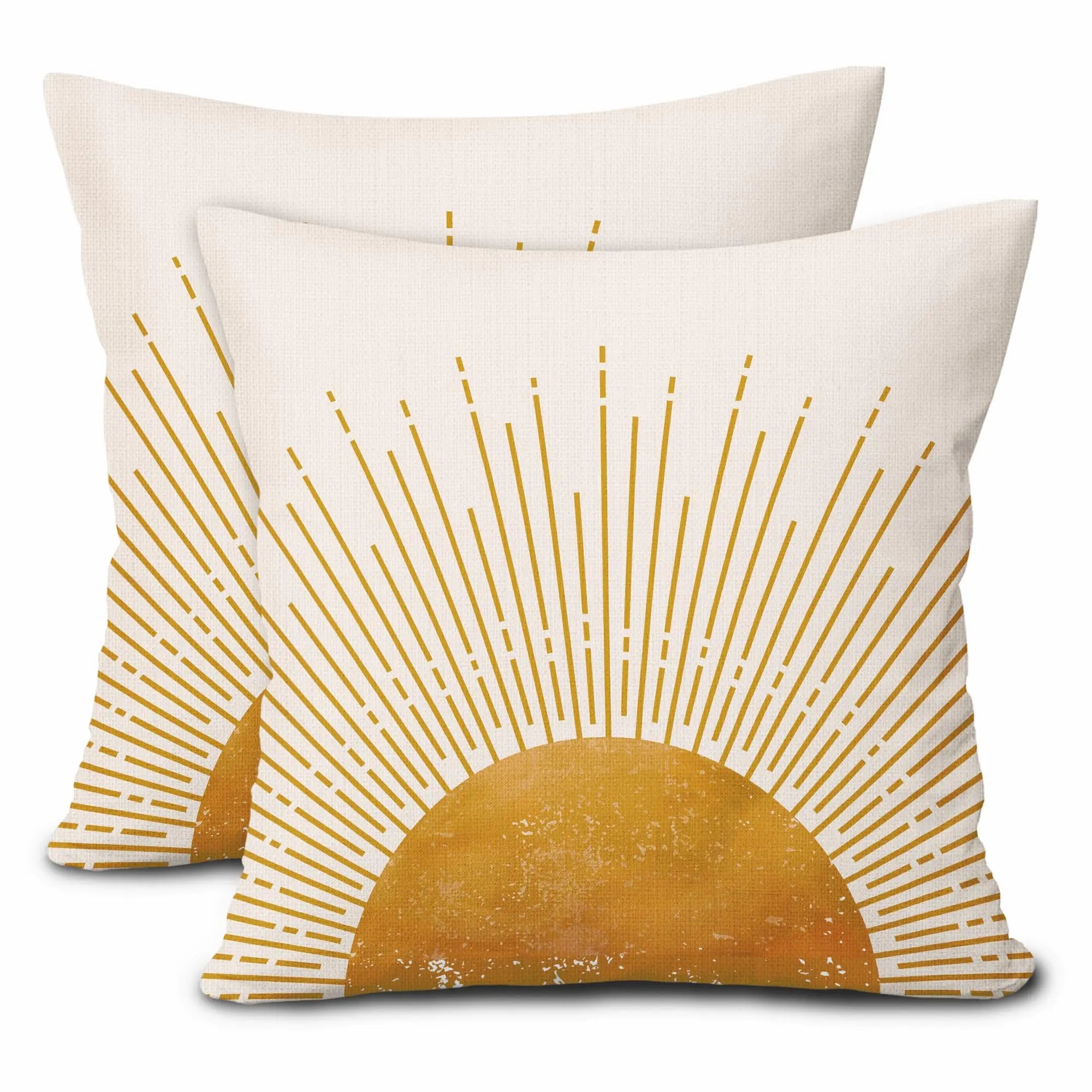 Sun Sunrise Sunshine Pillow Covers 18X18 Inch Abstract Boho Sunset