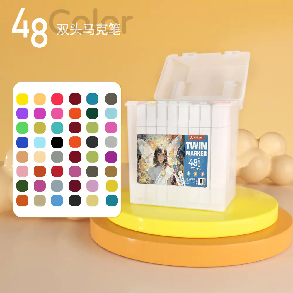 24-Color Dual-Head Markers Set