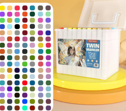 24-Color Dual-Head Markers Set
