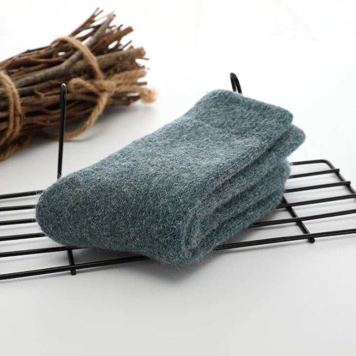Cozy Wool-Rabbit Blend Socks