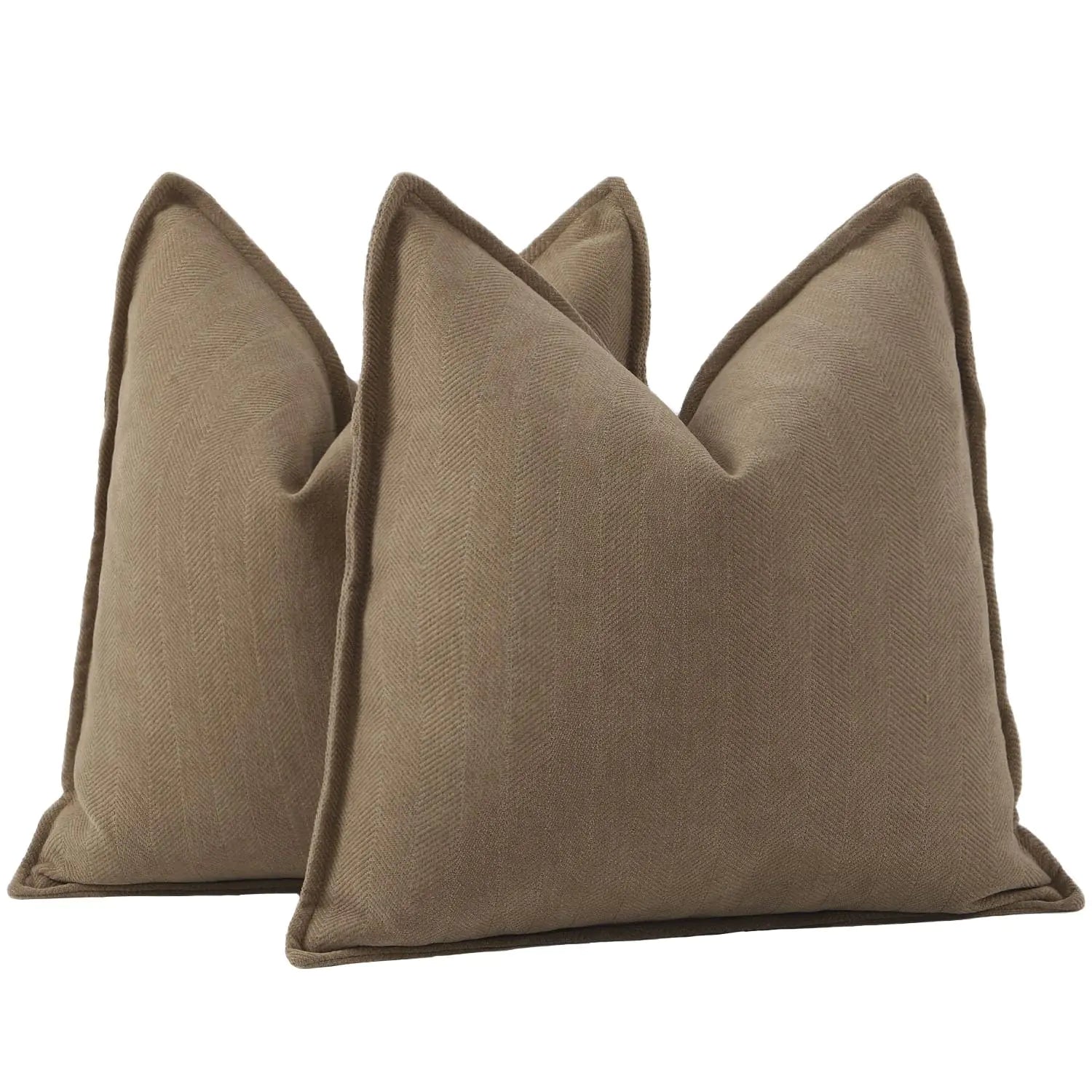 Textured Chenille Throw Pillow Covers 26x26" Set of 2