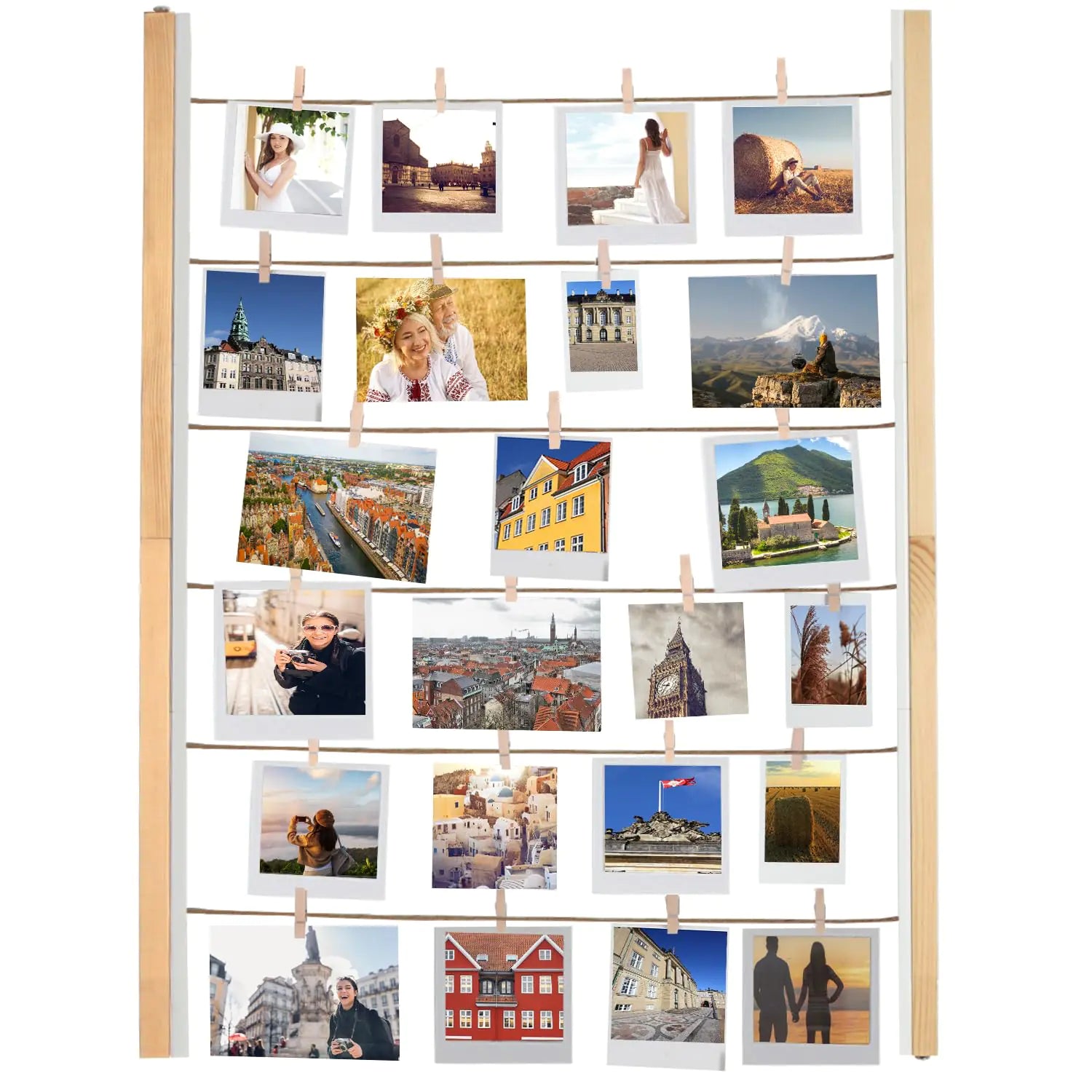 Rustic Multi-Photo Hanging Display - MK1300B