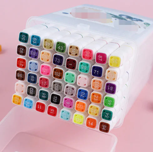 Double-Head Water-Based Markers for Students (24/48 Colors)