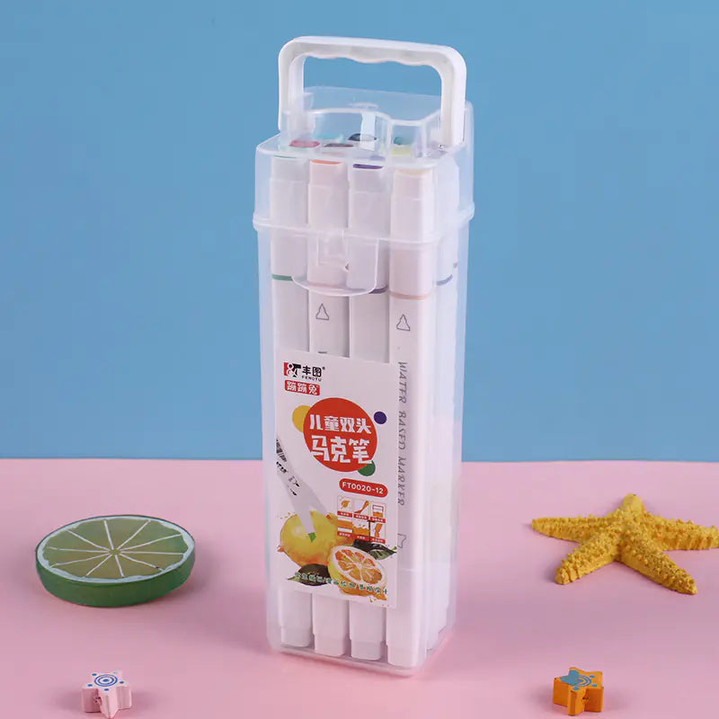 Double-Head Water-Based Markers for Students (24/48 Colors)